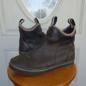 XTRATUF Men's Leather Ankle Deck Boot Black